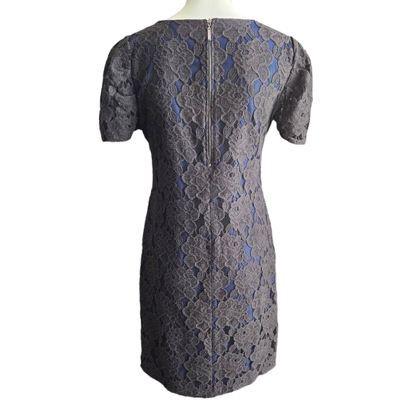 Saks Fifth Avenue Womens Floral Lace Overlay Dress Sz 6 - Picture 2 of 11